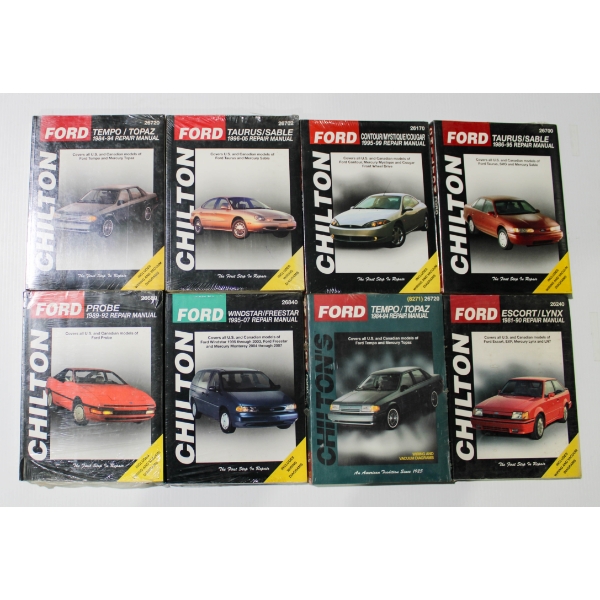 8 CHILTON FORD AUTO REPAIR MANUALS - 1995-07 ETC.