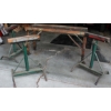 Image 1 : 3 ADJ. METAL STANDS & VINT. FOLDING WORK BENCH