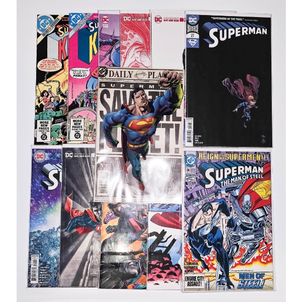 12 ASST. SUPERMAN COMICS BY DC COMICS