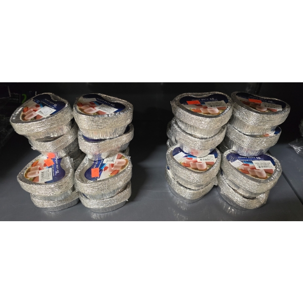12PKS OF 10 ALUMINUM FOIL CAKE TINS