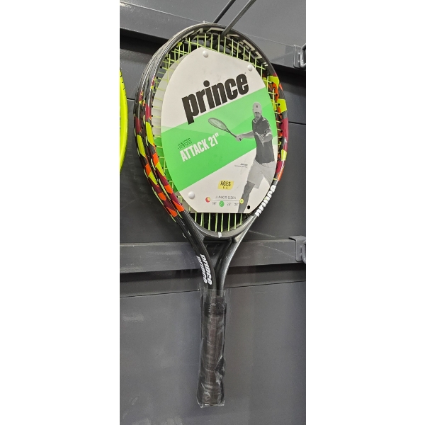 TWO PRINCE JUNIORS ATTACK 21" TENNIS RACKETS (AGES 5-6)