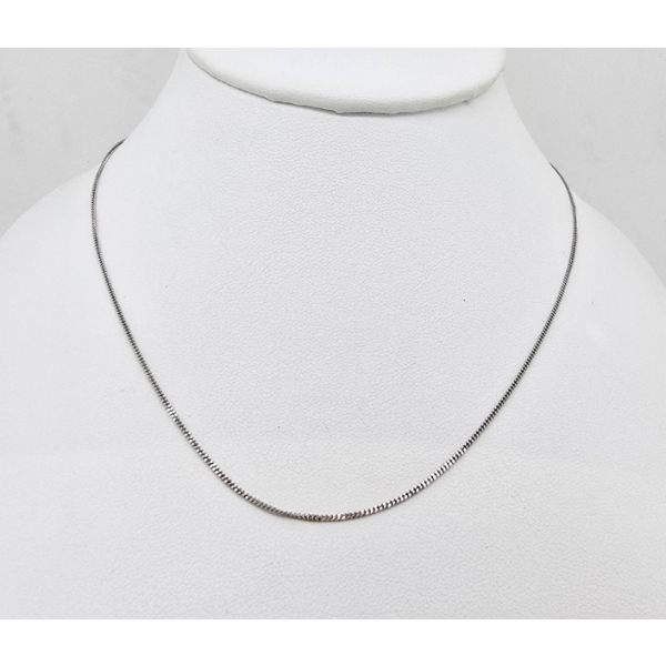 10K WHITE GOLD 16" NECKLACE