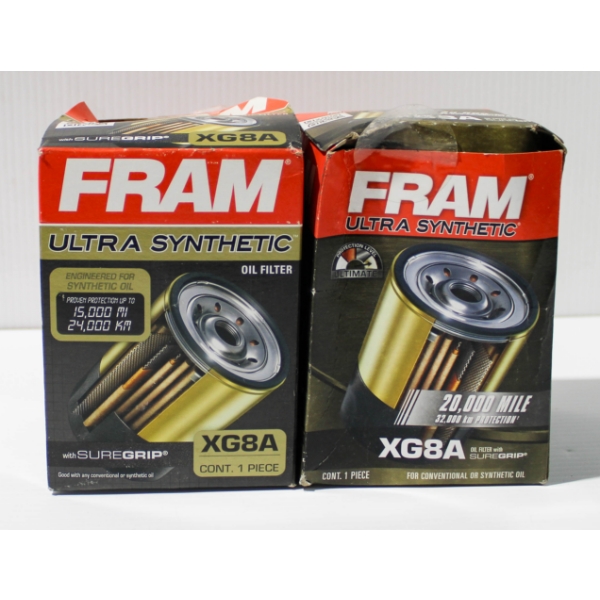 2 NEW FRAM ULTRA SYNTHETIC XG8A OIL FILTER