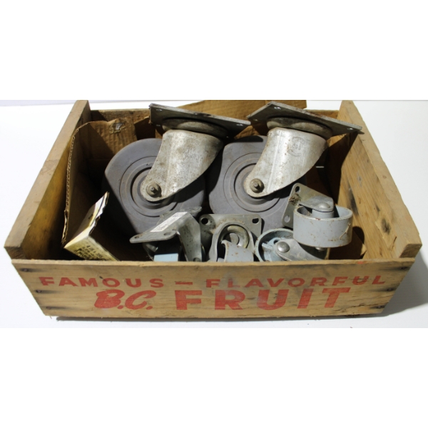 2 BISSICK 6" CASTERS - 4 X 3" 660LB METAL CASTERS