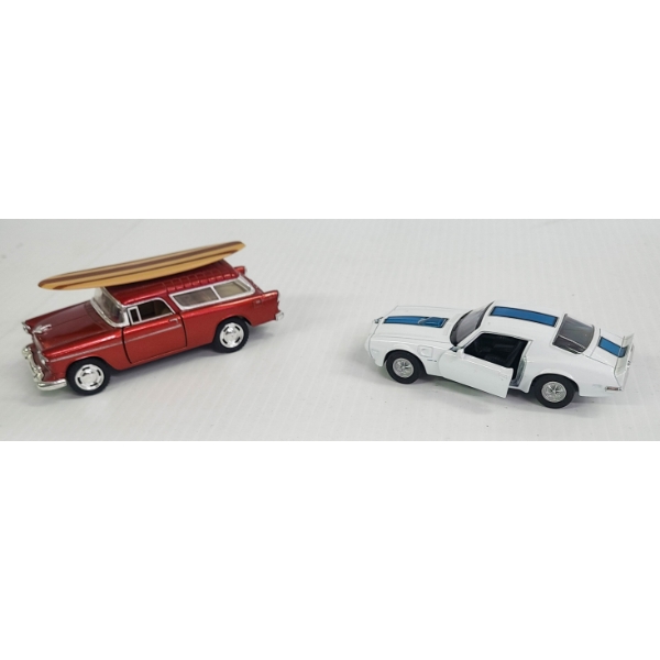 2 DIECAST CARS FIREBIRD & NOMAD