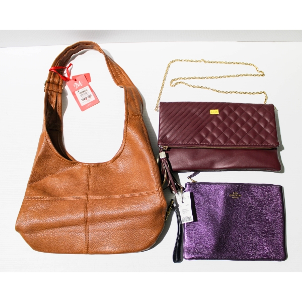 3 ASST. WOMEN'S PURSES / CLUTCH - MONTANA WEST ETC.