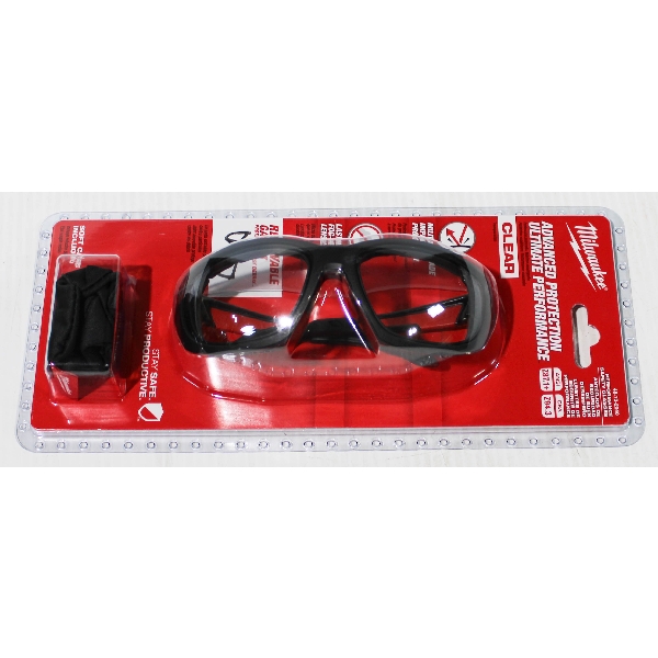 NEW MILWAUKEE ADV. PROTECTION CLEAR SAFTEY GLASSES