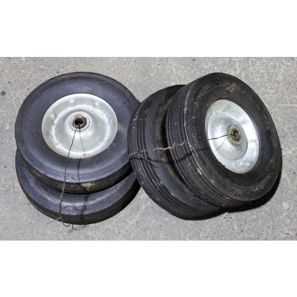 SET OF FOUR 10 X 2.75 UTILITY CART WHEELS