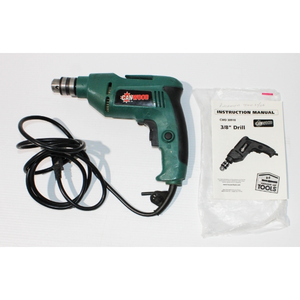 3/8" CANWOOD CWD 30910 VARIABLE SPEED REVERSIBLE DRILL