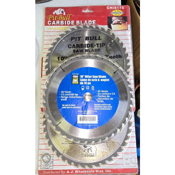 THREE NEW 10" SAW BLADES
