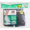 Image 1 : 6PR FRUIT OF THE LOOM MEN'S BIG & TALL ANKLE SOCKS - BLACK