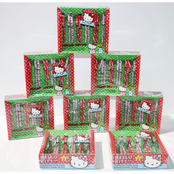  8 X 10 HELLO KITTY FRUIT FLAVOUR CANDY CANES
