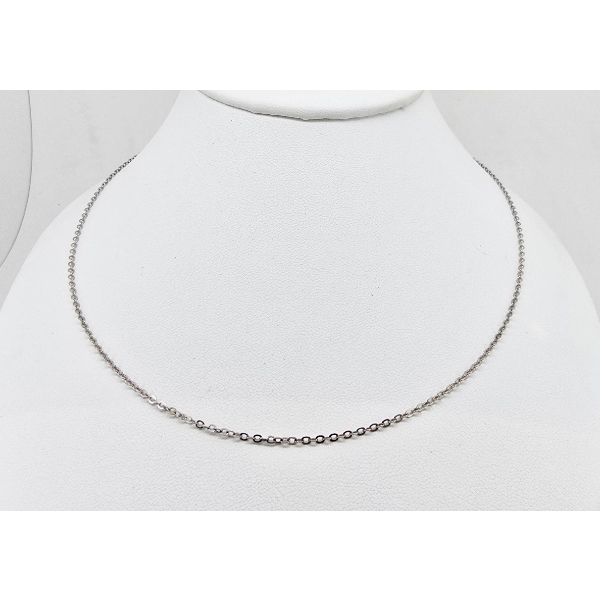 10K WHITE GOLD 18" NECKLACE