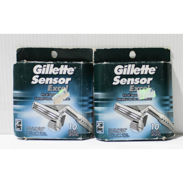 20 GILLETTE SENSOR EXCEL RAZOR CARTRIDGES 