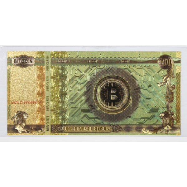 NOVELTY 100 BIT COIN BANK NOTE
