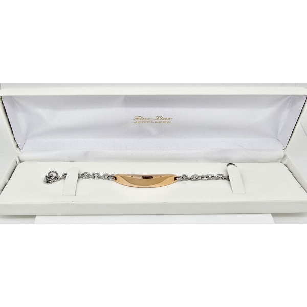 CHISEL STAINLESS STEEL ENGRAVABLE BRACELET- GOLD TONED