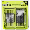 Image 1 : 25 PC NEW RYOBI ROUND SHANK DRILL BIT SET W/ CASE