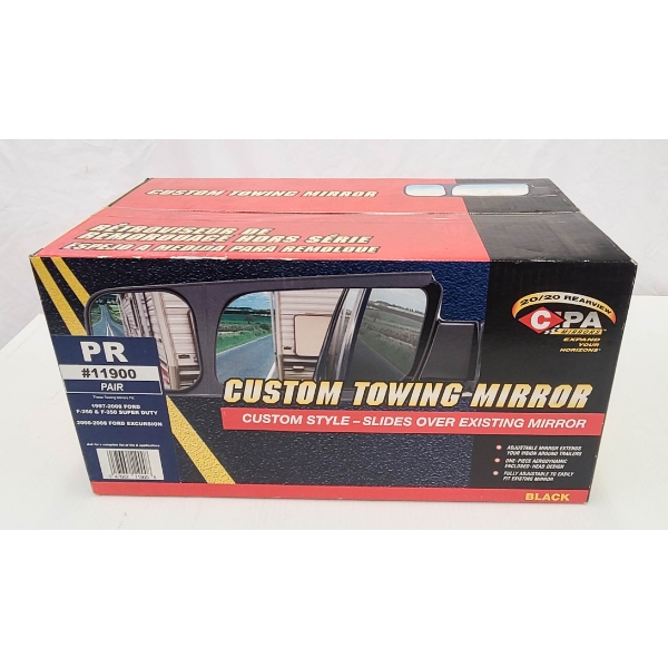 PAIR FORD SUPER DUTY SLIDE OVER TOWING MIRRORS