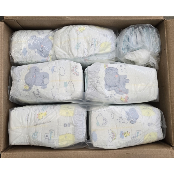 BOX OF PAMPERS SWADDLERS 150 DIAPERS