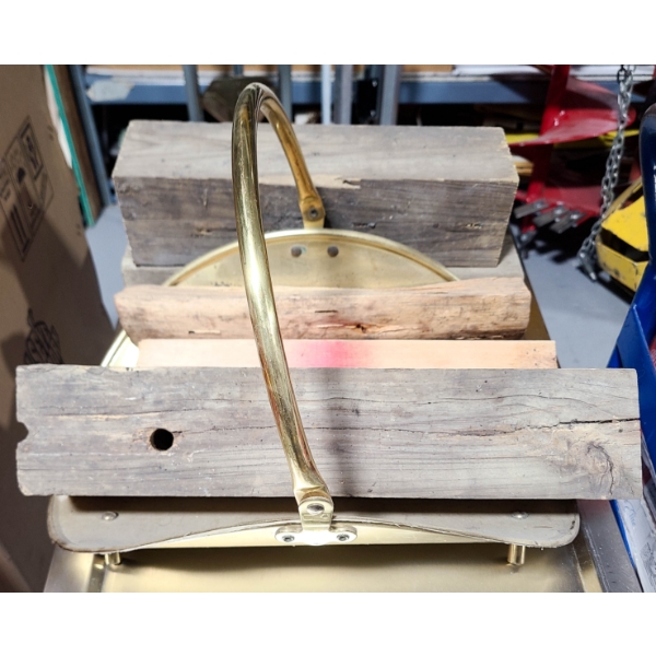 INDOOR FIREWOOD BASKET W/ CONTENTS