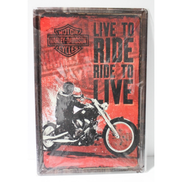 HARLEY DAVIDSON METAL SIGN - 16" W X 24" H