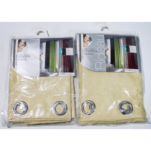 2 RIDEAU DOUBLE FACE CURTAINS