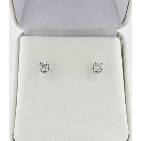 14K WHITE GOLD DIAMOND EARRINGS