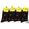 Image 1 : 4PR NEW UNISEX FOOZYS SOCKS - LADYBUG - BLK