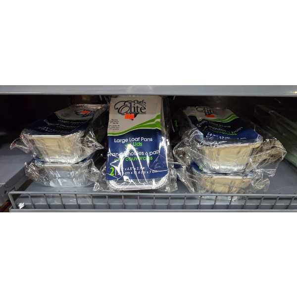 6 X 2 LARGE LOAF ALUMINUM PANS W/ LIDS