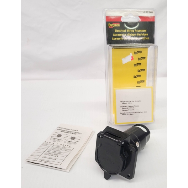 NEW BARGMAN 7 WAY TRUCK TRAILER CONNECTOR