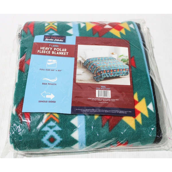 NEW 7 LAKES NU TRENDZ POLAR FLEECE BLANKET 