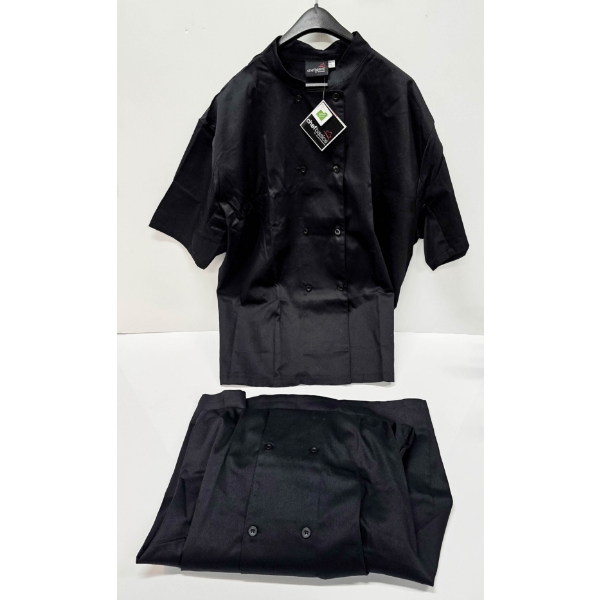 2 CHEF WEAR JACKETS SHORT SLEEVE - SIZE XXL