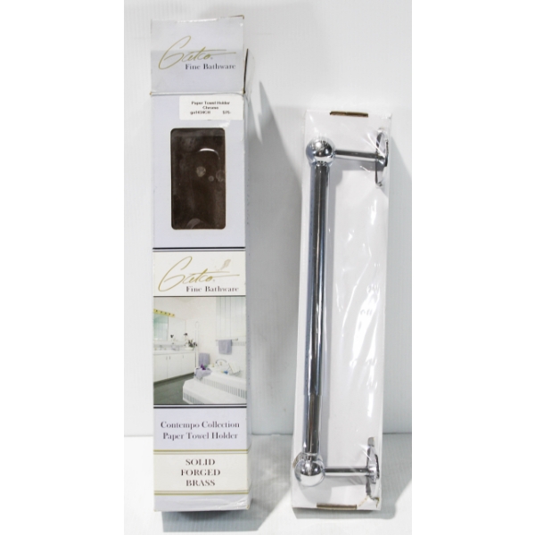 14" NEW GATCO FINE BATHWARE CHROME PAPER TOWEL HOLDER