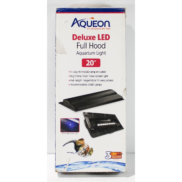 AQUEON DELUXE LED FULL HOOD AQUARIUM LIGHT 20"