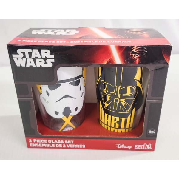 2 PC DISNEY STAR WARS GLASS SET