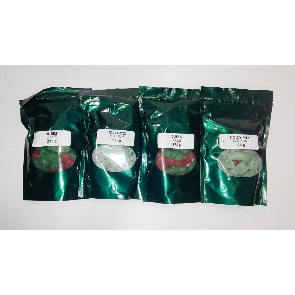 4 X 275G JUBE JUBES & HOLLY MIX CANDY