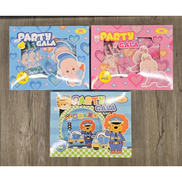 ASSORT. KIDS BIRTHDAY PARTY EVENT SETS