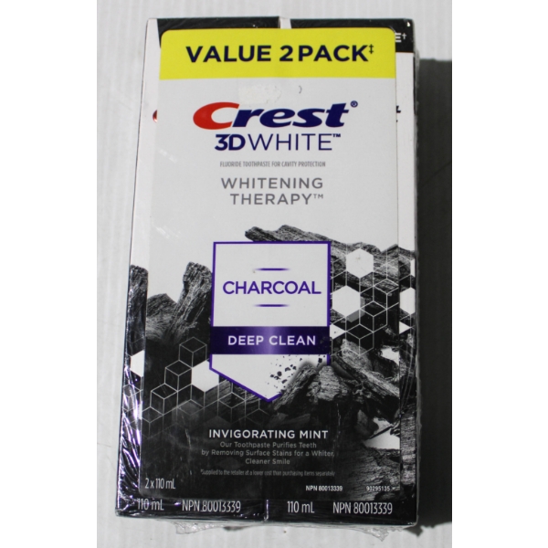 2PK CREST 3D WHITE CHARCOAL DEEP CLEAN TOOTHPASTE 