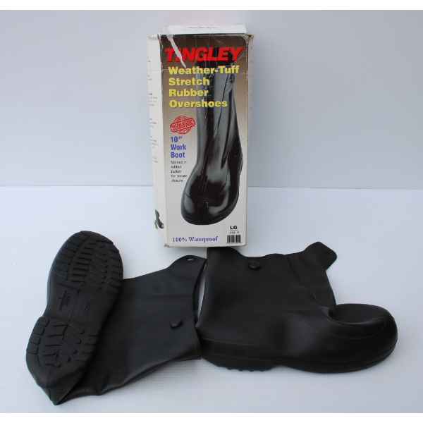 NEW MEN'S TINGLEY WEATHER-TUFF STRETCH RUBBER OVERSHOES