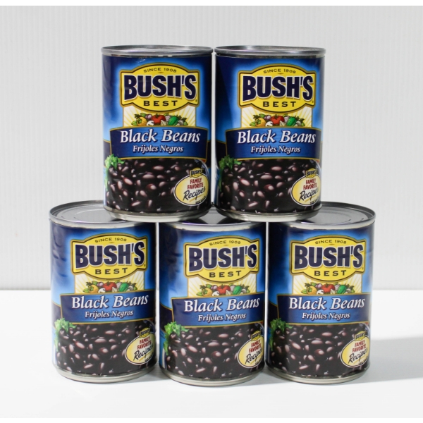 5 X 425G BUSH'S BLACK BEANS
