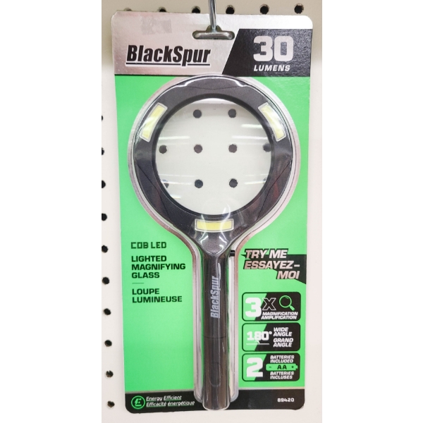 NEW BLACKSPUR LED LIGHTED MAGNIFYING GLASS