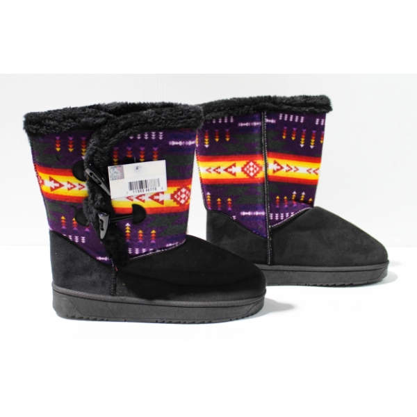 NEW WOMEN'S NU TRENDZ SOUTHWEST DESIGN BOOTS - PURPLE