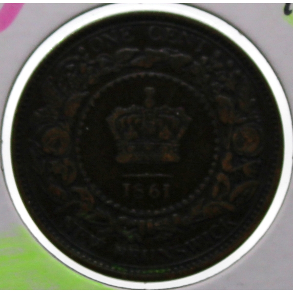1861 VF NEWBRUNSWICK LARGE PENNY