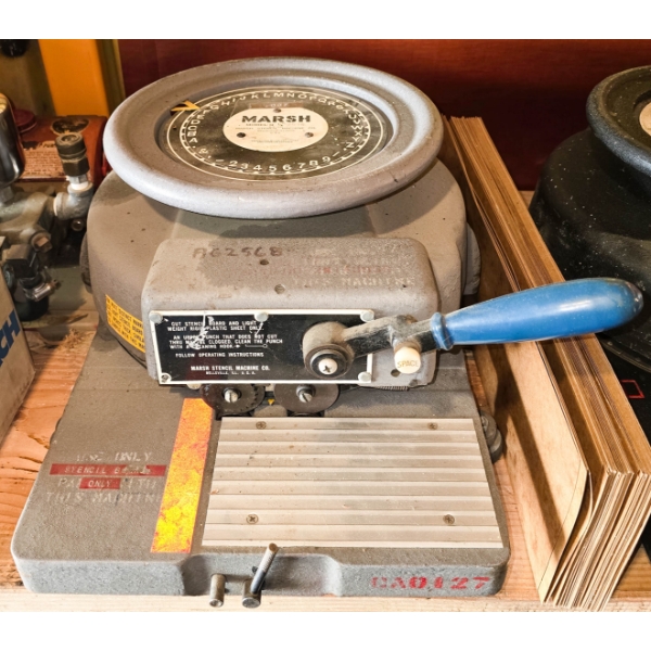 MARSH MODEL S 3/4" STENCIL MAKING MACHINE