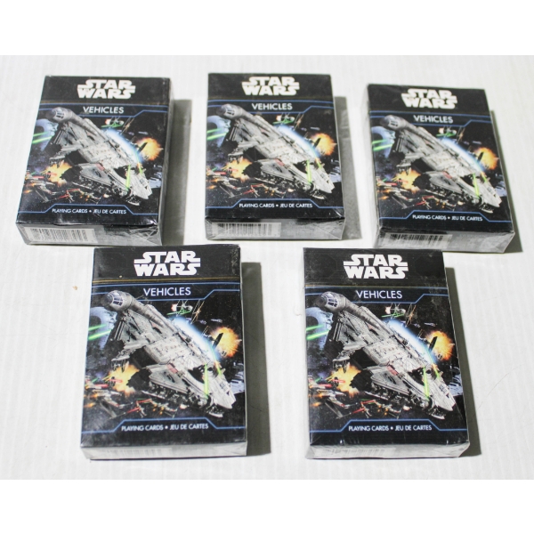 5 NEW COLLECTOR STAR WARS PLAYING CARD DECKS