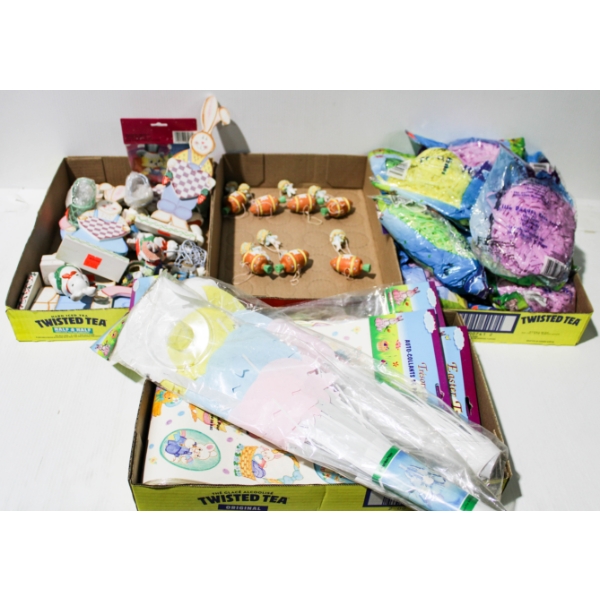 NEW EASTER DECORATIONS - FIGURINES - BASKET GRASS ETC.