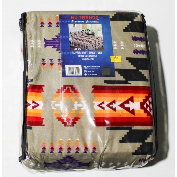 NEW 4PC KING NU TRENDZ SHEET SET 