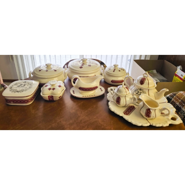 UKRAINIAN 25TH ANNIV. DINNER SERVING SET