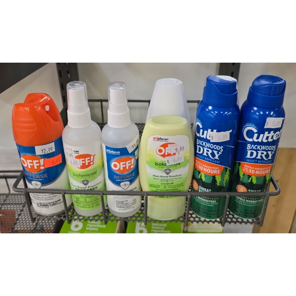 ASSORTED OFF! & CUTTER BUG REPELLENTS