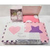 Image 1 : HEARTS & STARS PLAYMAT - BIRTHDAY BUNNY GIFT SET & PINK BEANBAG COVER